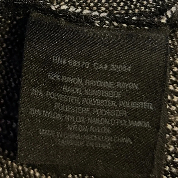 ANTHROPOLOGIE Moth Black Windowpane Plaid Knit Sweater Blazer Women’s Small - Picture 9 of 10